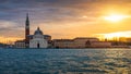 Venice looking over to San Giorgio Maggiore from near St Mark`s Royalty Free Stock Photo