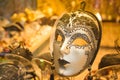 Venice mask close-up. Venice carnival masks shop. Royalty Free Stock Photo