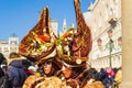 Venice Masquerade celebration characters San Marco Square Italy