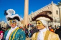 Venice Masquerade celebration characters San Marco Square Italy