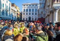 Venice Masquerade lively Saint Mark square Italy