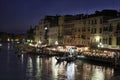 Venice - a night scene from the Rialto bridge Royalty Free Stock Photo