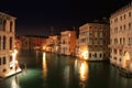 Venice: Night view from the Rialto Bridge Royalty Free Stock Photo