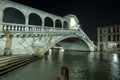 Venice night view from rialto Royalty Free Stock Photo