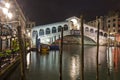 Venice, Old city Grand Canal view by night, Italy, Europe Royalty Free Stock Photo