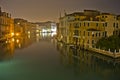 Venice, Old city Grand Canal view by night, Italy, Europe Royalty Free Stock Photo