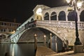 Venice, Old city Grand Canal view by night, Italy, Europe Royalty Free Stock Photo