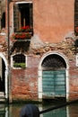 Venice, old gate on the water