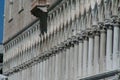 Venice, Palazzo Ducale, perspective of the columns Royalty Free Stock Photo