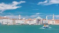 Venice Panorama timelapse with Doge's Palace, Santa Maria della Visitazione seen from the bell tower of the St