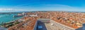 Venice panorama West from the high of Campanile San Marco tower, Venice, Italy