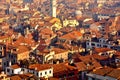 Venice, panoramic view on the rooftops of the Italian city Royalty Free Stock Photo