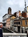 Venice. photos taken during a rainy day near the train station. images colored by the color of the wet walls that accentuate the