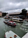 Venice. photos taken during a rainy day near the train station. images colored by the color of the wet walls that accentuate the