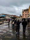 Venice. photos taken during a rainy day near the train station. images colored by the color of the wet walls that accentuate the