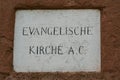 Venice, plate of the Lutheran Church