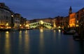 Venice Rialto at night