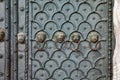 Venice, Saint Mark basilica portal with animal heads in Italy