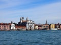 Venice salute coastline from the sea Royalty Free Stock Photo