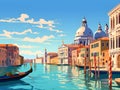 Venice scenery Italy beautiful, presentation pictures, Illustration, Generative AI