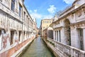 Venice scenic old streets water canal. Italian Lagoon beauty Royalty Free Stock Photo