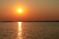 Venice - Scenic sunset view on San Michele island at Venetian lagoon in Venice, Veneto Royalty Free Stock Photo