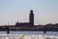 Venice - Scenic view from ferry of church Madonna dell\'Orto in sestiere of Cannaregi, Venice