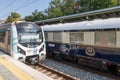 Venice Simplon Orient Express train in Istanbul, Turkey Royalty Free Stock Photo