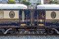 Venice Simplon Orient Express train on the railway Royalty Free Stock Photo