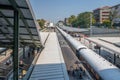 Venice Simplon Orient Express train on the railway Royalty Free Stock Photo