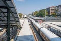 Venice Simplon Orient Express train on the railway Royalty Free Stock Photo