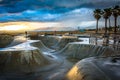 The Venice Skate Park at sunset Royalty Free Stock Photo