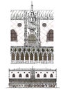 Venice sketch collection, Doge's palace detailed illustration