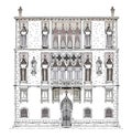 Venice sketch collection, Hotel, detailed illustration