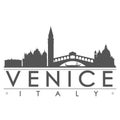 Venice Skyline Silhouette Design City Vector Art