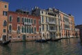 Venice in the spring. View of the canals and embankments. Old architecture.