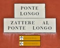 Venice traditionale road signs