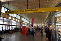 Venice train station hall with travelers