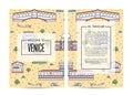 Venice traveling banners set in linear style