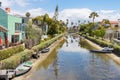 VENICE, UNITED STATES - MAY 21, 2015: Houses on the Venice Beach Canals in California Royalty Free Stock Photo