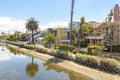 VENICE, UNITED STATES - MAY 21, 2015: Houses on the Venice Beach Canals in California Royalty Free Stock Photo