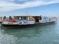 Venice Vaporetto, a Venetian public waterbus, in Venice, Italy