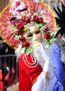 Venice, VE, Italy - February 5, 2018: Mask at Venetian Carnival Royalty Free Stock Photo