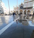 VENICE, VE, ITALY - January 31, 2015: Saint Mark's Basilica duri Royalty Free Stock Photo