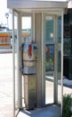 Venice, VE, Italy - July 13, 2020: Old italian phone box called CABINA TELEFONICA in Italian Language Royalty Free Stock Photo