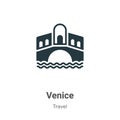 Venice vector icon on white background. Flat vector venice icon symbol sign from modern travel collection for mobile concept and Royalty Free Stock Photo