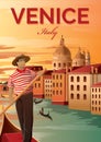 Venice. Vector illustration decorative design Royalty Free Stock Photo