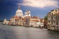 Venice view of the Grande Canal before the mist Royalty Free Stock Photo