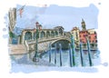 Venice - View of the Rialto Bridge