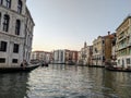 Venice water channels and buildings view